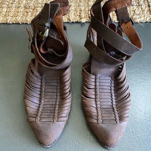Jeffery Campbell Leather Booties (Brown)